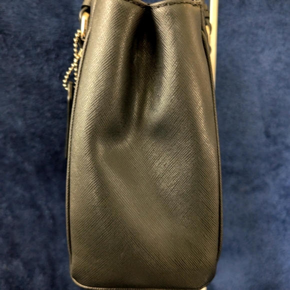 Coach Mini Jordan Carryall Satchel- black Saffiano leather,10x7x4",EUC, ret $299 - Picture 4 of 12